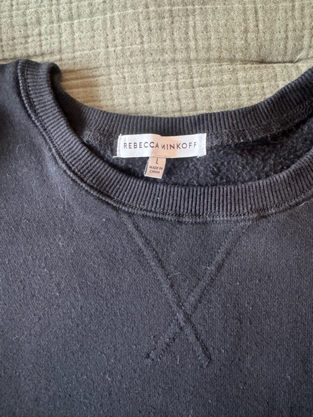 Rebecca Minkoff Black Puff-Sleeve Crewneck Sweater - Picture 2 of 5